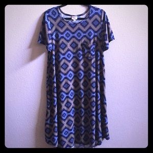Lularoe Southwestern Aztec print Carly dress szL